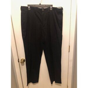 NEW Lands End Mens SZ 40X33 Traditional Fit Black Cotton Pants